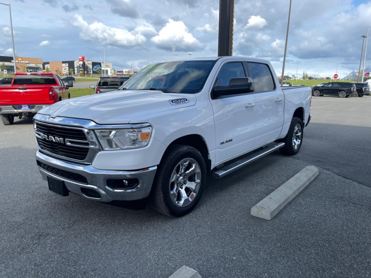 2019 WHITE RAM 1500 BIG HORN (1C6SRFFT1KN) with an 5.7L engine, Automatic transmission, located at 1960 Industrial Drive, Wasilla, 99654, (907) 274-2277, 61.573475, -149.400146 - Photo#0